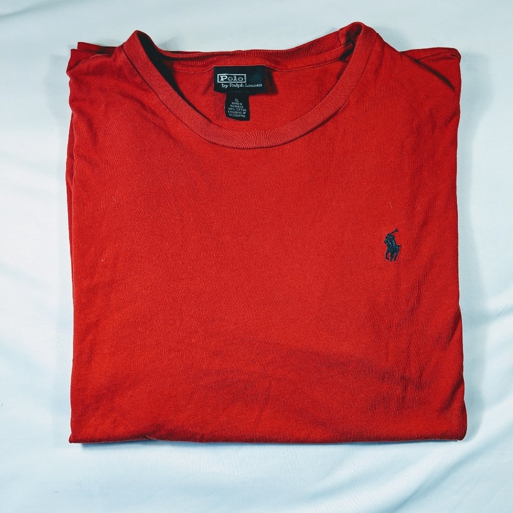 Mens Polo Ralph Lauren 💯 Cotton Red T-shirt Lg